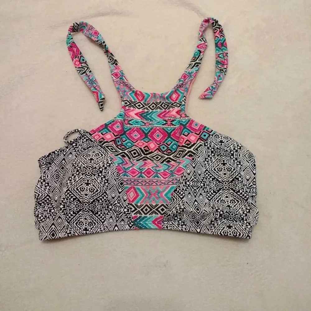 Malibu Multicolor Geometric Bikini Top